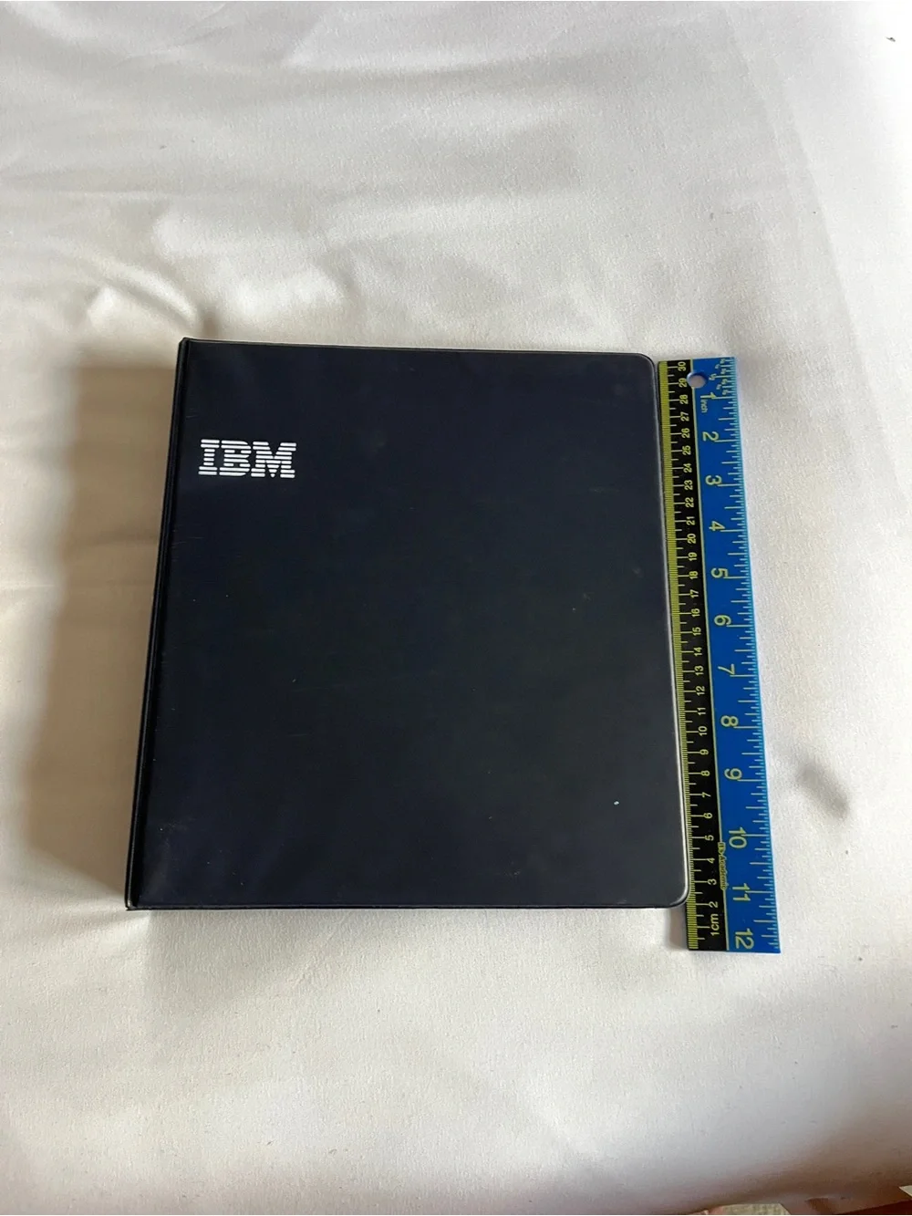 Vintage IBM Black 3-Ring Binder Binder-Style Case 11x10.5x1.5 Classic Logo